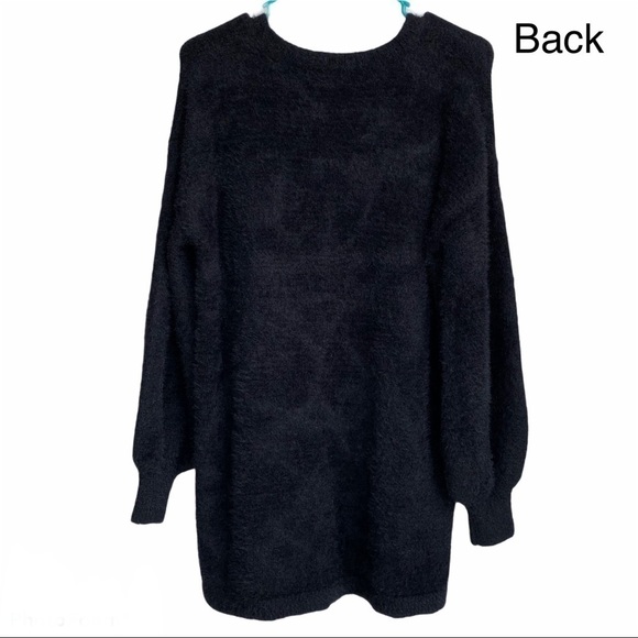 Wild Honey • Bubble Sleeve Black Sweater Dress - Picture 5 of 16